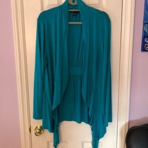 INC Turquoise Open front Cardigan